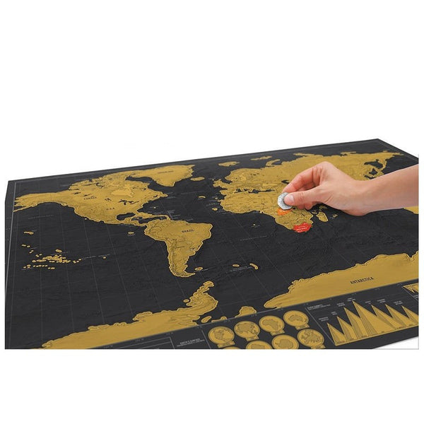 Scratch-It World Map Travel Poster