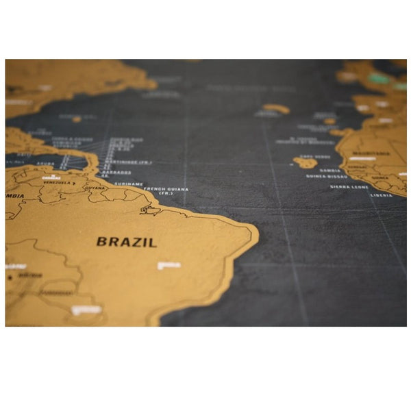 Scratch-It World Map Travel Poster