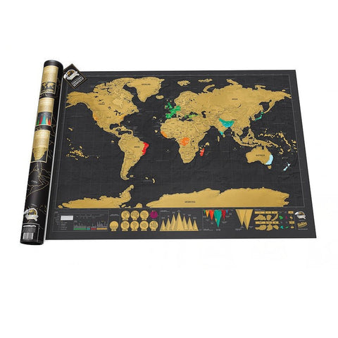 Scratch-It World Map Travel Poster